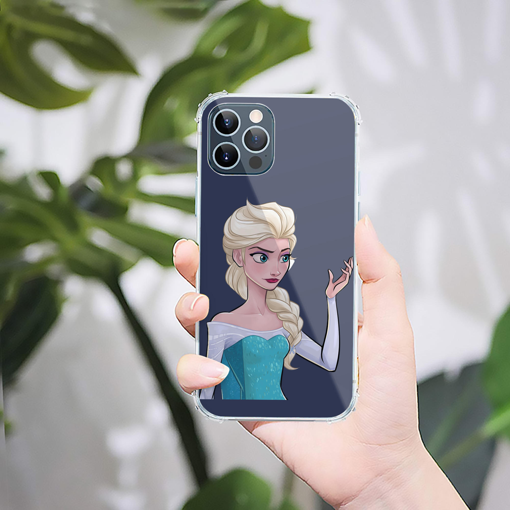 （画像用） アナと雪の女王 アンナ エルサ Frozen Anna Elsa 【iPhone 12シリーズ対応】透明スマホケース（クリアソフトケース）